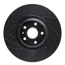 R1 13-19 Buick Regal Front Right Drilled & Slotted Black Brake Rotor