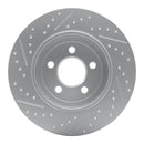 R1 06-15 Mazda 5 Rear Right Drilled & Slotted Geo-Carbon Rotor