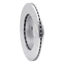 R1 91-02 Saturn SC Front Right Drilled & Slotted Silver Brake Rotor