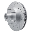 R1 94-02 Chevrolet Express 2500 Front Left Drilled & Slotted Silver Brake Rotor