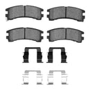R1 88-95 Nissan Pathfinder  Drilled & Slotted Silver Disc Brake Rotor Set w/Optimum  Pads & Hardware