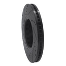 R1 16-25 Mazda 6 Front Right Drilled & Slotted Black Brake Rotor
