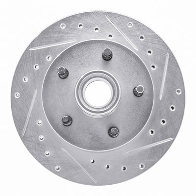 R1 1983-1997 Ford AEROSTAR Front Right Drilled & Slotted Silver Brake Rotor