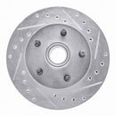 R1 1983-1997 Ford AEROSTAR Front Right Drilled & Slotted Silver Brake Rotor