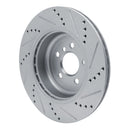 R1 17-26 Toyota GR Supra Rear Drill & Slot Silver Rotors