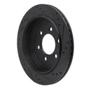 R1 07-17 Ford ExpeditIon Front & Rear Drilled & Slotted Black Brake Rotor Set
