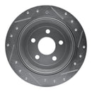 R1 95-03 Ford Windstar Rear Left Drilled & Slotted Silver Brake Rotor