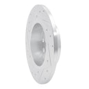 R1 05-13 Audi A3 Rear Right Drilled & Slotted Silver Brake Rotor