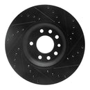 R1 99-10 Chevrolet Zafira (Mexico) Front Left Drilled & Slotted Black Brake Rotor