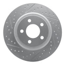 R1 22-26 Acura Integra Rear Left Drilled & Slotted Geo-Carbon Rotor