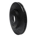 R1 10-13 Kia Forte Koup Front Right Drilled & Slotted Black Brake Rotor