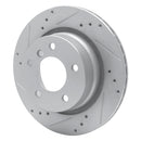 R1 03-08 BMW Z4 Rear Drilled & Slotted Silver Brake Rotor Set