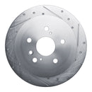 R1 09-15 Toyota Venza Front & Rear Drilled & Slotted Silver Brake Rotor Set