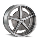 Ridler 605 18x9.5 / 5x120.65 BP / 0mm Offset / 83.82mm Hub Matte As-Cast Machined Wheel