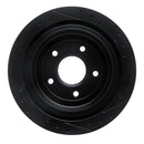R1 97-09 Cadillac XLR Front & Rear Drilled & Slotted Black Brake Rotor Set
