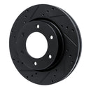 R1 19-25 Ford BRONCO Front Left Drilled & Slotted Black Brake Rotor