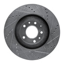 R1 07-15 Mazda CX-9 Front Drilled & Slotted Silver Brake Rotor Set