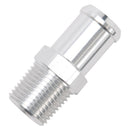 Edelbrock Hose End Straight 1/2In NPT to 3/4In Barb Clear Anodize
