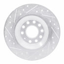 R1 05-11 Audi A6 Quattro Rear Right Drilled & Slotted Silver Brake Rotor