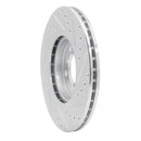 R1 11-16 Mini Cooper Countryman Front Left Drilled & Slotted Silver Brake Rotor