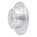 R1 92-05 Audi A6 (Mexico) Rear Right Drilled & Slotted Silver Brake Rotor