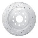 R1 21-24 Jeep Grand Cherokee L Rear Drilled & Slotted Silver Brake Rotor Set