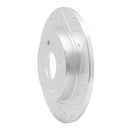 R1 18-22 Ford Ecosport Rear Right Drilled & Slotted Silver Brake Rotor