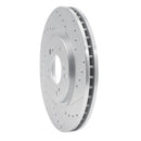 R1 97-05 Acura NSX Front Right Drilled & Slotted Silver Brake Rotor
