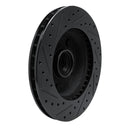 R1 94-01 Ford E-150 Econoline Front Right Drilled & Slotted Black Brake Rotor