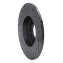 R1 11-19 Buick Verano Rear Right Drilled & Slotted Black Brake Rotor