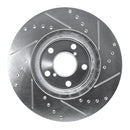 R1 17-23 Subaru Impreza Front Left Drilled & Slotted Silver Brake Rotor