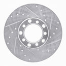 R1 73-85 Mercedes-Benz 300D Front Right Drilled & Slotted Silver Brake Rotor