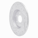 R1 11-15 VPG MV-1 Rear Right Drilled & Slotted Silver Brake Rotor