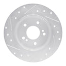 R1 87-15 Chrysler Crossfire Rear Drilled & Slotted Silver Brake Rotor Set
