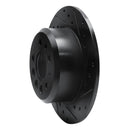 R1 74-95 Volvo 244 Rear Right Drilled & Slotted Black Brake Rotor