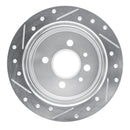 R1 84-91 BMW 325 Rear Right Drilled & Slotted Silver Brake Rotor