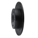 R1 2016-2025 Honda HR-V Rear Right Drilled & Slotted Black Brake Rotor
