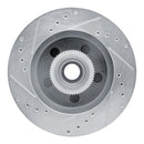 R1 1992-2002 Chevrolet Express 1500 Front Right Drilled & Slotted Silver Brake Rotor