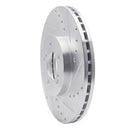 R1 93-07 Ford Taurus SHO Front Right Drilled & Slotted Silver Brake Rotor
