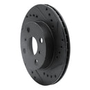 R1 84-88 Chevrolet Nova Front Left Drilled & Slotted Black Brake Rotor