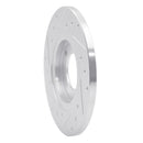 R1 80-83 Toyota Corolla (US/Canada) Front Right Drilled & Slotted Silver Brake Rotor