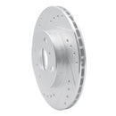 R1 92-95 Toyota Paseo Front Left Drilled & Slotted Silver Brake Rotor