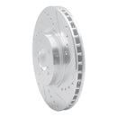R1 17-23 Subaru Impreza Front Right Drilled & Slotted Silver Brake Rotor