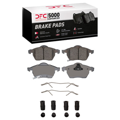 DFC 97-10 Saab 9-5 Front 5000 Advanced Low Metallic Brake Pads and Hardware Kit