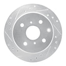 R1 84-88 Toyota Cressida Rear Left Drilled & Slotted Silver Brake Rotor