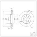 DFC 03-05 Kia Rio Front Brake Rotor