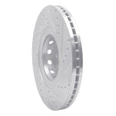 R1 00-03 Audi A8 Front Left Drilled & Slotted Silver Brake Rotor