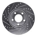 R1 05-10 Ford Mustang Front & Rear Drilled & Slotted Silver Brake Rotor Set