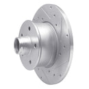 R1 79-85 Volkswagen Type 2 Front Right Drilled & Slotted Silver Brake Rotor