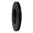R1 07-17 Nissan Juke Front Left Drilled & Slotted Black Brake Rotor